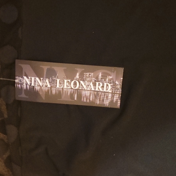 New Nina Leonard sexy black midi dress sizes M and L - Picture 5 of 8